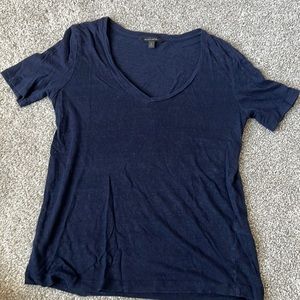 Banana Republic Linen T Shirt - Navy - S